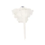 Leo Lin Jasmine Appliqué Flutter Sleeve Top  - Leo Lin Dress - Australian Luxury Fashion - Shop at Coveti