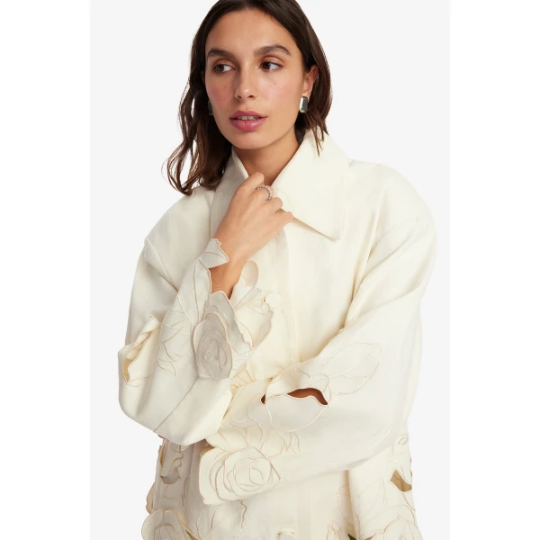 Leo Lin Jayna Appliqué Jacket  - Leo Lin Dress - Australian Luxury Fashion - Shop at Coveti