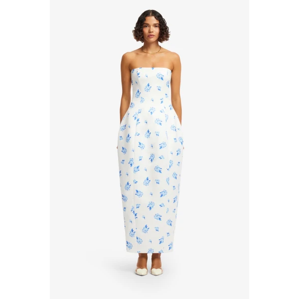 Leo Lin Jessica Cocoon Bustier Maxi Dress  - Leo Lin Dress - Australian Luxury Fashion - Shop at Coveti