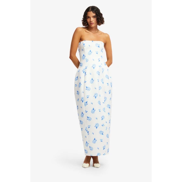 Leo Lin Jessica Cocoon Bustier Maxi Dress  - Leo Lin Dress - Australian Luxury Fashion - Shop at Coveti