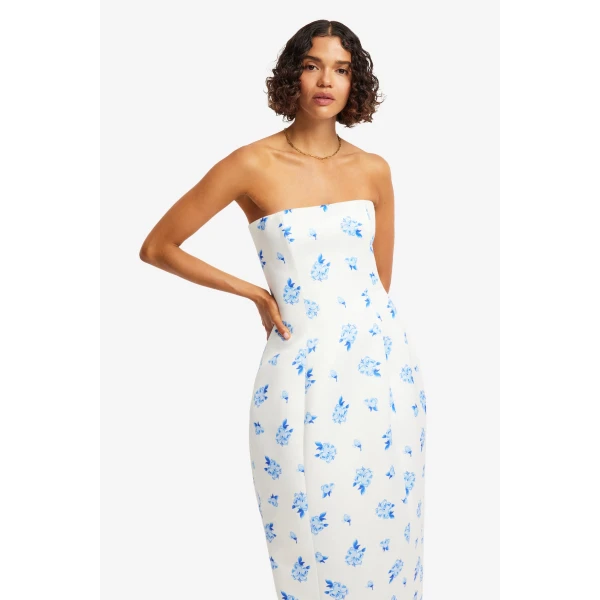 Leo Lin Jessica Cocoon Bustier Maxi Dress  - Leo Lin Dress - Australian Luxury Fashion - Shop at Coveti