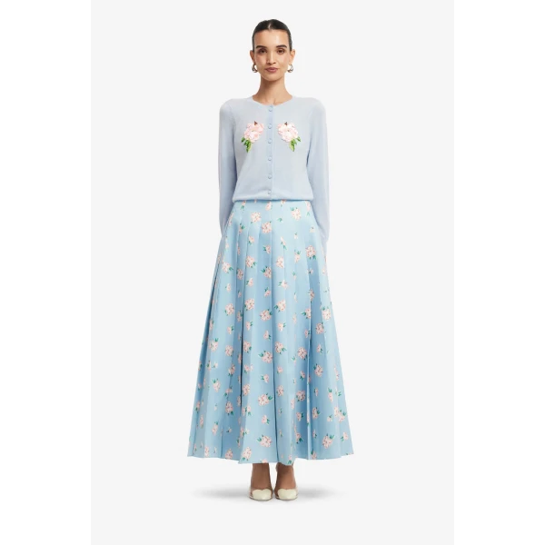 Leo Lin June Pleated Maxi Skirt  - Leo Lin Dress - Australian Luxury Fashion - Shop at Coveti