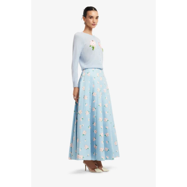 Leo Lin June Pleated Maxi Skirt  - Leo Lin Dress - Australian Luxury Fashion - Shop at Coveti