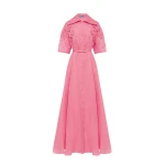 Leo Lin Junia Appliqué Puff Sleeve Silk Gown  - Leo Lin Dress - Australian Luxury Fashion - Shop at Coveti