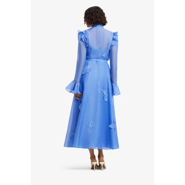 Leo Lin Katrina Appliqué Butterfly Sleeve Midi Dress  - Leo Lin Dress - Australian Luxury Fashion - Shop at Coveti
