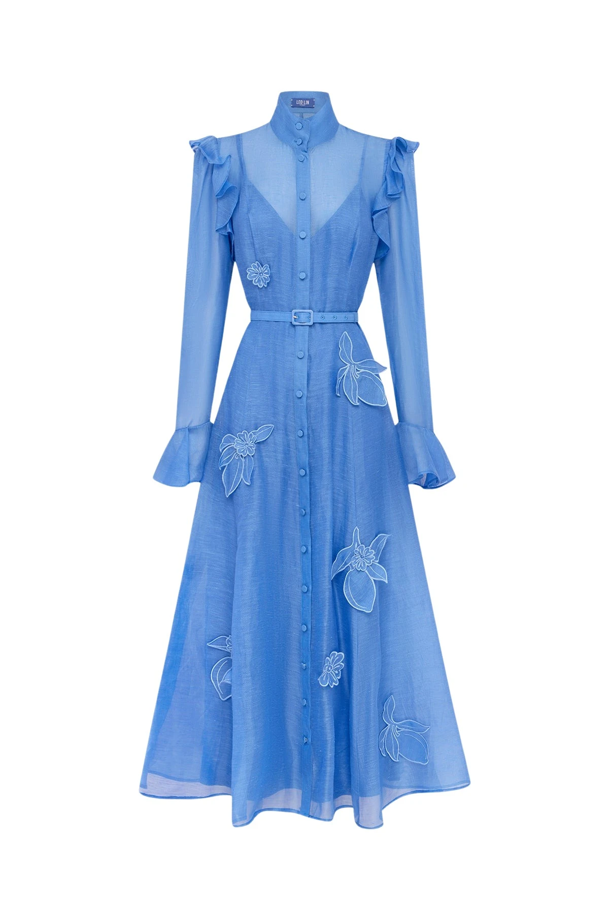 Leo Lin Katrina Appliqué Butterfly Sleeve Midi Dress  - Leo Lin Dress - Australian Luxury Fashion - Shop at Coveti
