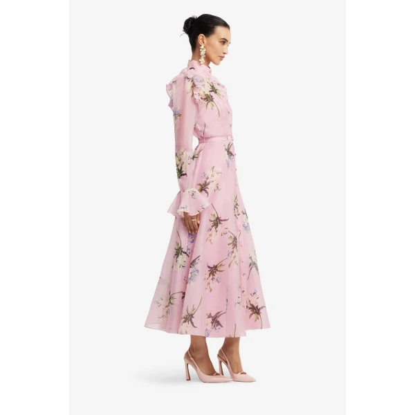 Leo Lin Katrina Butterfly Sleeve Midi Dress  - Leo Lin Dress - Australian Luxury Fashion - Shop at Coveti