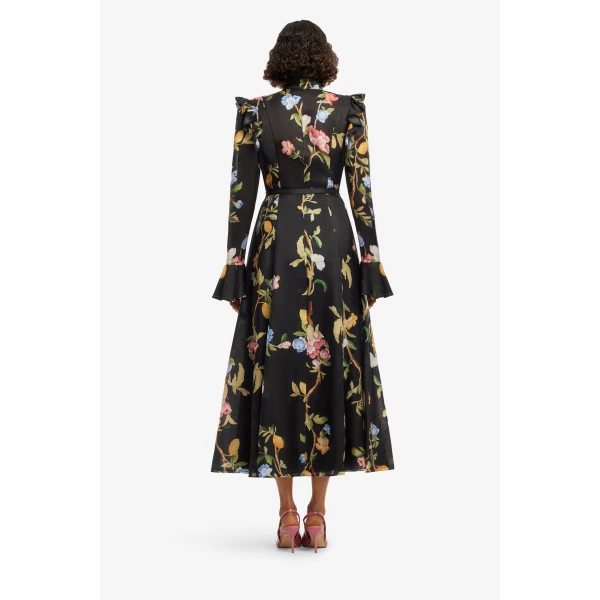 Leo Lin Katrina Butterfly Sleeve Midi Dress  - Leo Lin Dress - Australian Luxury Fashion - Shop at Coveti
