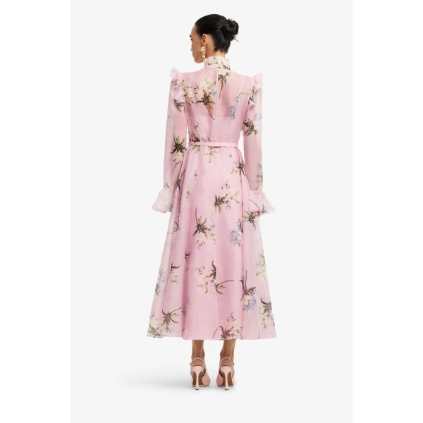 Leo Lin Katrina Butterfly Sleeve Midi Dress  - Leo Lin Dress - Australian Luxury Fashion - Shop at Coveti