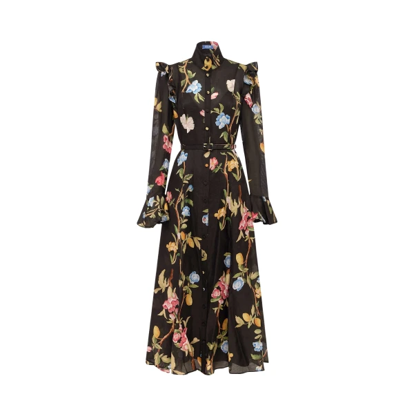 Leo Lin Katrina Butterfly Sleeve Midi Dress  - Leo Lin Dress - Australian Luxury Fashion - Shop at Coveti
