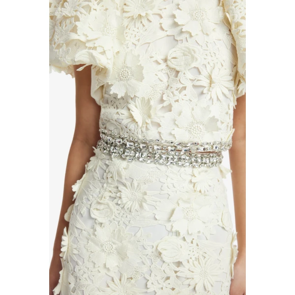 Leo Lin Kyra Embellished Lace Maxi Skirt  - Leo Lin Dress - Australian Luxury Fashion - Shop at Coveti