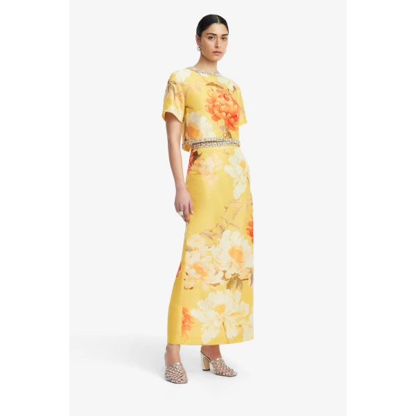 Leo Lin Kyra Embellished Maxi Skirt  - Leo Lin Dress - Australian Luxury Fashion - Shop at Coveti