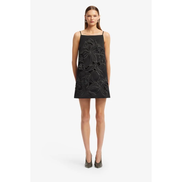 Leo Lin Leia Appliqué Mini Dress  - Leo Lin Dress - Australian Luxury Fashion - Shop at Coveti