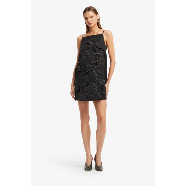 Leo Lin Leia Appliqué Mini Dress  - Leo Lin Dress - Australian Luxury Fashion - Shop at Coveti