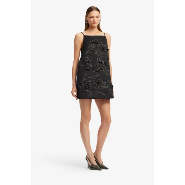 Leo Lin Leia Appliqué Mini Dress  - Leo Lin Dress - Australian Luxury Fashion - Shop at Coveti