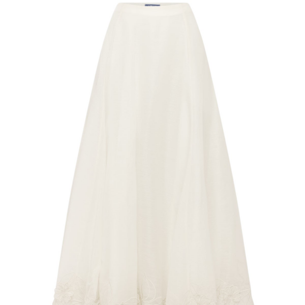 Leo Lin Leila Appliqué Midi Skirt  - Leo Lin Dress - Australian Luxury Fashion - Shop at Coveti