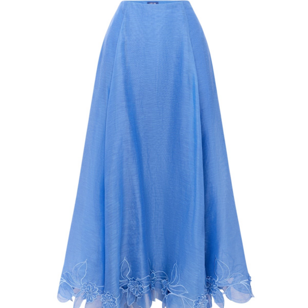 Leo Lin Leila Appliqué Midi Skirt  - Leo Lin Dress - Australian Luxury Fashion - Shop at Coveti