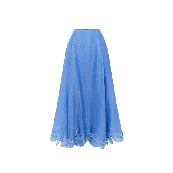 Leo Lin Leila Appliqué Midi Skirt  - Leo Lin Dress - Australian Luxury Fashion - Shop at Coveti