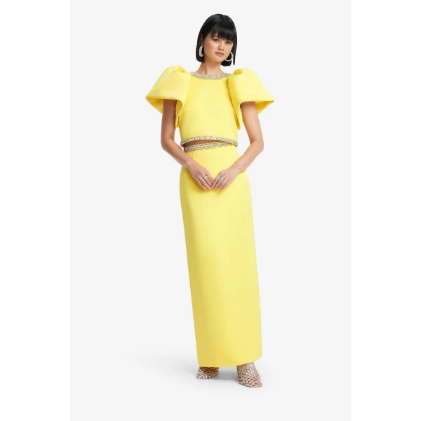 Leo Lin Lucia Embellished Top  - Leo Lin Dress - Australian Luxury Fashion - Shop at Coveti