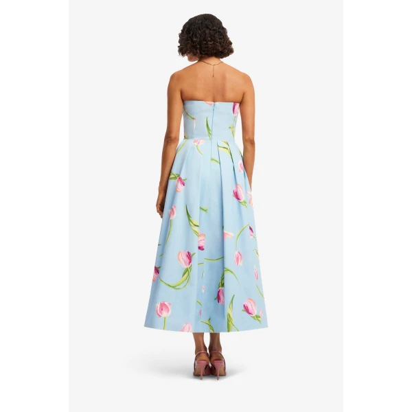 Leo Lin Lynn Bustier Midi Dress  - Leo Lin Dress - Australian Luxury Fashion - Shop at Coveti