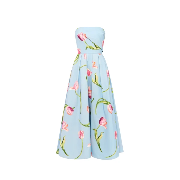 Leo Lin Lynn Bustier Midi Dress  - Leo Lin Dress - Australian Luxury Fashion - Shop at Coveti