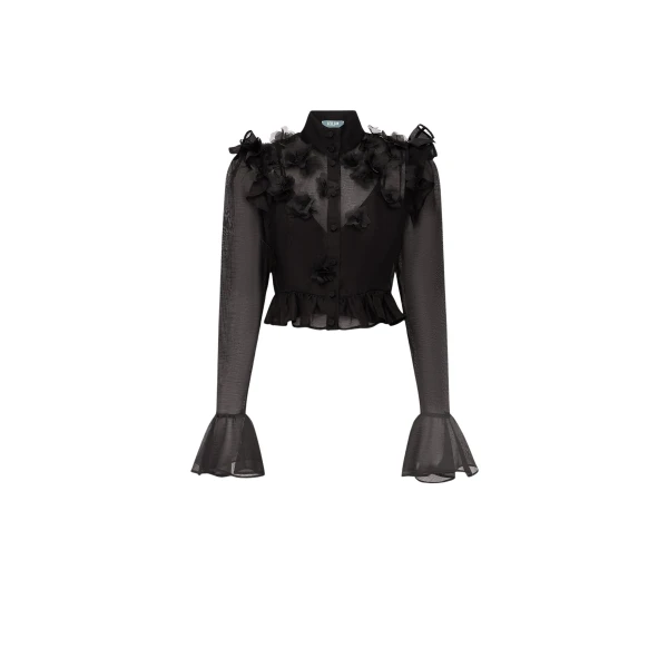 Leo Lin Maeve Petal Butterfly Long Sleeve Top  - Leo Lin Dress - Australian Luxury Fashion - Shop at Coveti