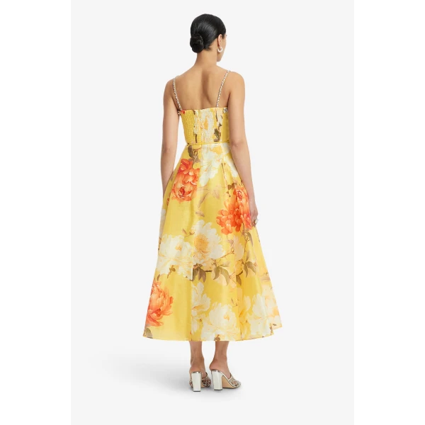 Leo Lin Mariela Embellished Midi Dress  - Leo Lin Dress - Australian Luxury Fashion - Shop at Coveti