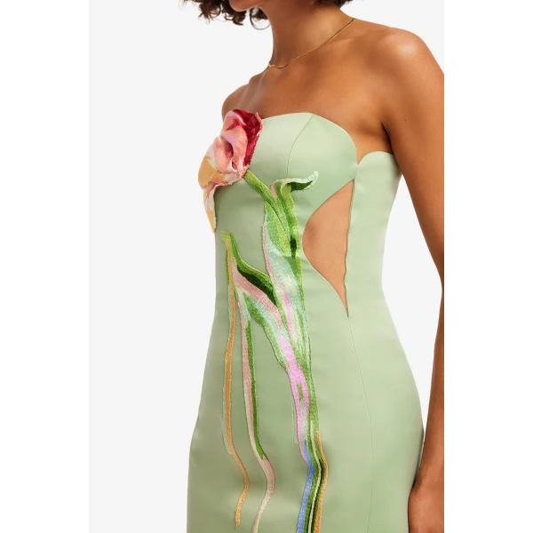 Leo Lin Marilyn Cutout Bustier Maxi Dress  - Leo Lin Dress - Australian Luxury Fashion - Shop at Coveti