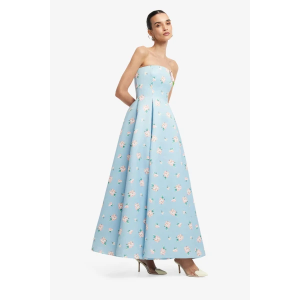 Leo Lin Nora Bustier Maxi Dress  - Leo Lin Dress - Australian Luxury Fashion - Shop at Coveti