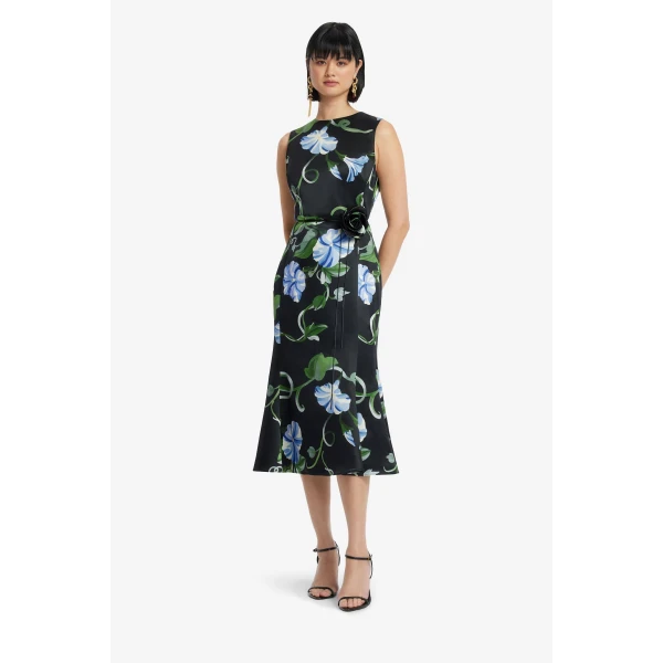 Leo Lin Olive Midi Dress  - Leo Lin Dress - Australian Luxury Fashion - Shop at Coveti