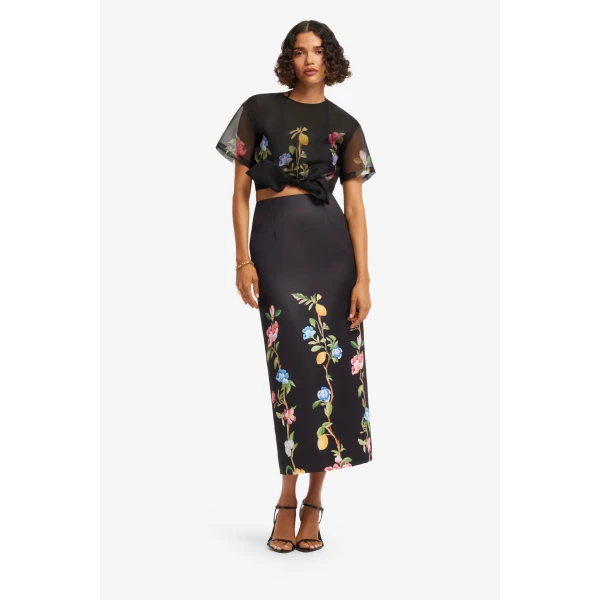 Leo Lin Quinn Midi Skirt  - Leo Lin Dress - Australian Luxury Fashion - Shop at Coveti