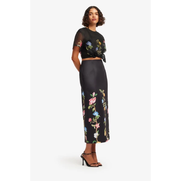 Leo Lin Quinn Midi Skirt  - Leo Lin Dress - Australian Luxury Fashion - Shop at Coveti