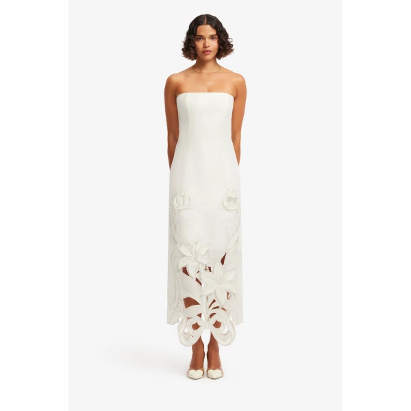 Leo Lin Rayna Appliqué Bustier Maxi Dress  - Leo Lin Dress - Australian Luxury Fashion - Shop at Coveti