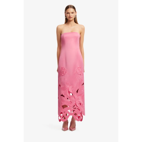 Leo Lin Rayna Appliqué Bustier Maxi Dress  - Leo Lin Dress - Australian Luxury Fashion - Shop at Coveti