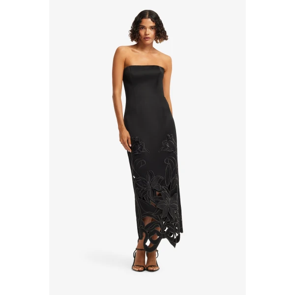 Leo Lin Rayna Appliqué Bustier Maxi Dress  - Leo Lin Dress - Australian Luxury Fashion - Shop at Coveti