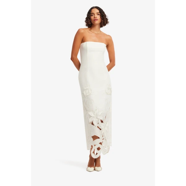 Leo Lin Rayna Appliqué Bustier Maxi Dress  - Leo Lin Dress - Australian Luxury Fashion - Shop at Coveti