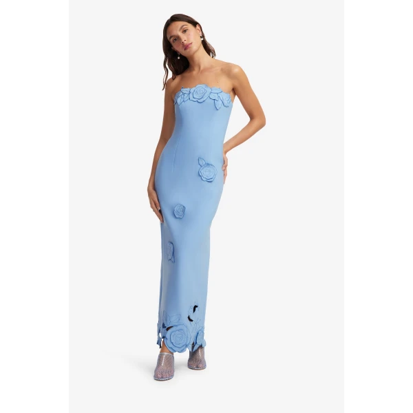 Leo Lin Rayna Appliqué Bustier Maxi Dress  - Leo Lin Dress - Australian Luxury Fashion - Shop at Coveti