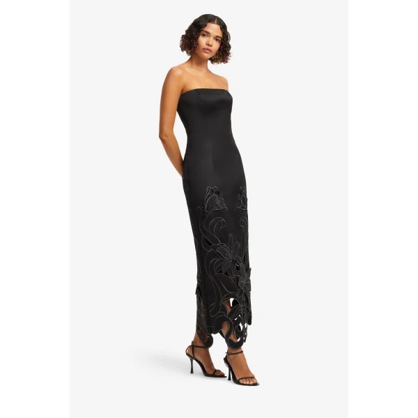 Leo Lin Rayna Appliqué Bustier Maxi Dress  - Leo Lin Dress - Australian Luxury Fashion - Shop at Coveti