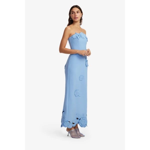 Leo Lin Rayna Appliqué Bustier Maxi Dress  - Leo Lin Dress - Australian Luxury Fashion - Shop at Coveti