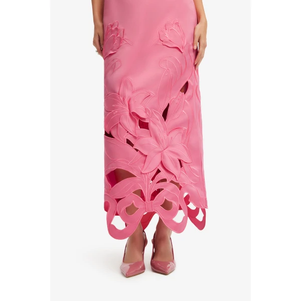 Leo Lin Rayna Appliqué Bustier Maxi Dress  - Leo Lin Dress - Australian Luxury Fashion - Shop at Coveti