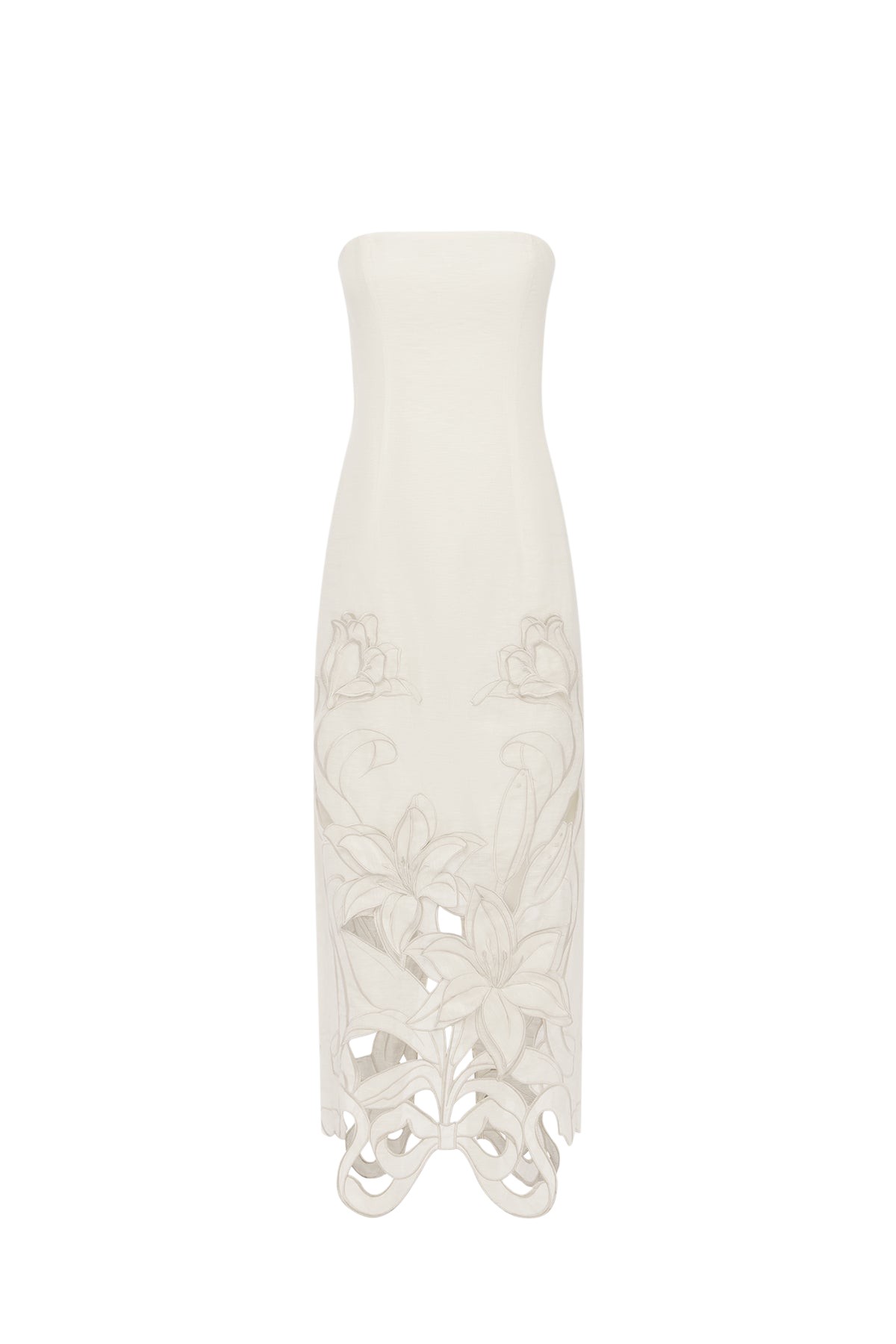 Leo Lin Rayna Appliqué Bustier Maxi Dress