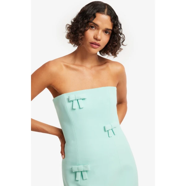 Leo Lin Rayna Bow Bustier Maxi Dress  - Leo Lin Dress - Australian Luxury Fashion - Shop at Coveti