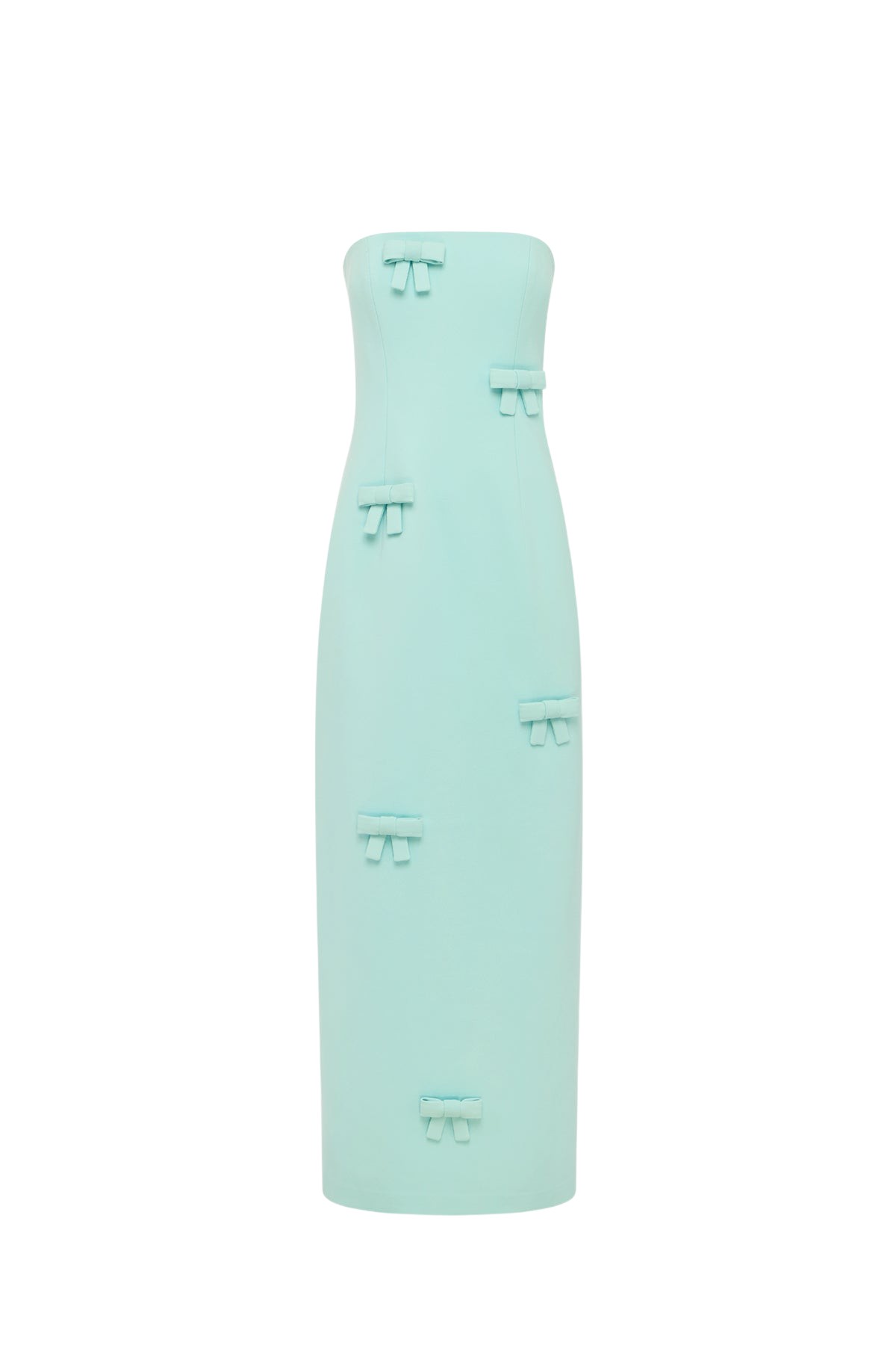 Leo Lin Rayna Bow Bustier Maxi Dress