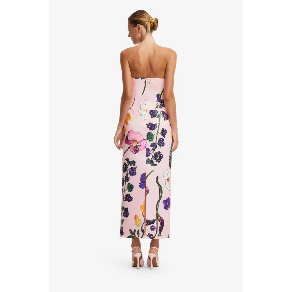 Leo Lin Rayna Printed Bustier Maxi Dress  - Leo Lin Dress - Australian Luxury Fashion - Shop at Coveti