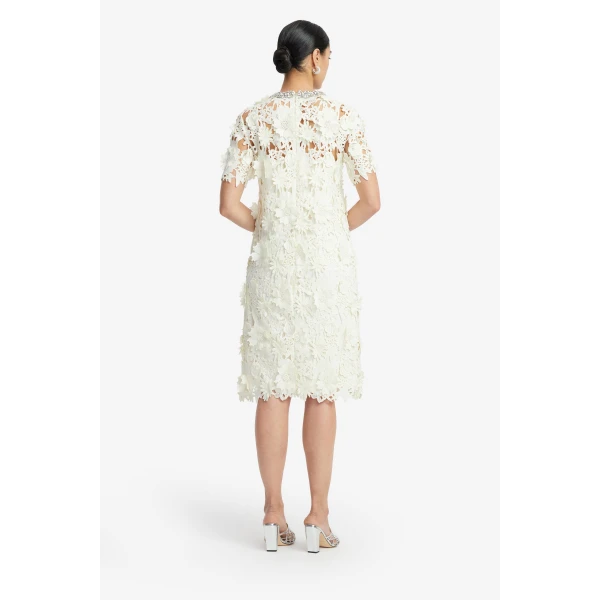 Leo Lin Sheridan Embellished Lace Midi Dress  - Leo Lin Dress - Australian Luxury Fashion - Shop at Coveti