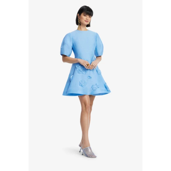 Leo Lin Simona Appliqué Mini Dress  - Leo Lin Dress - Australian Luxury Fashion - Shop at Coveti