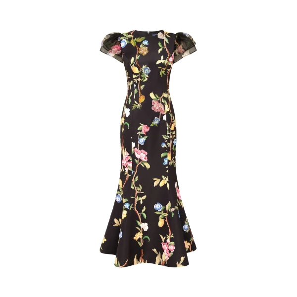 Leo Lin Sofia Embellished Puff Sleeve Maxi Dress  - Leo Lin Dress - Australian Luxury Fashion - Shop at Coveti