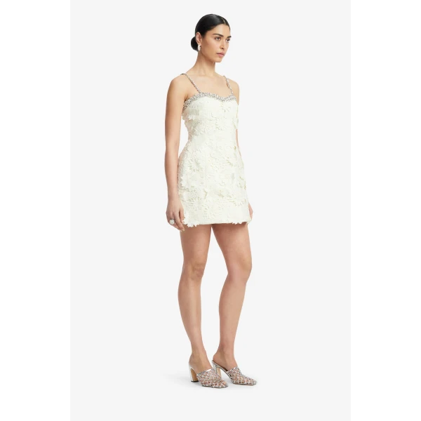 Leo Lin Sophia Embellished Lace Mini Dress  - Leo Lin Dress - Australian Luxury Fashion - Shop at Coveti