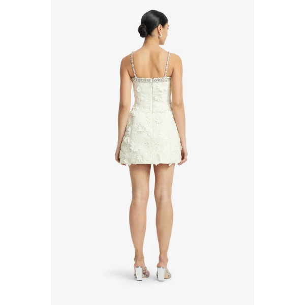 Leo Lin Sophia Embellished Lace Mini Dress  - Leo Lin Dress - Australian Luxury Fashion - Shop at Coveti