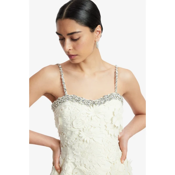 Leo Lin Sophia Embellished Lace Mini Dress  - Leo Lin Dress - Australian Luxury Fashion - Shop at Coveti